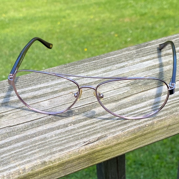 Liz Claiborne glasses frames metallic pink rose mauve 58[]14 135 - Picture 4 of 15